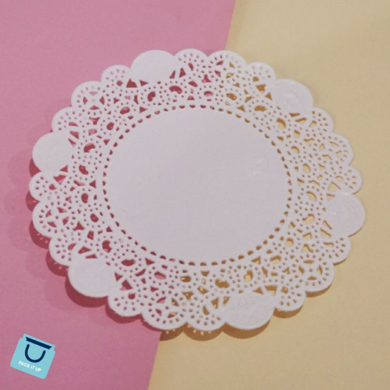 

Kertas Doilies Paper Alas Renda Kertas Bulat 4.5 inch