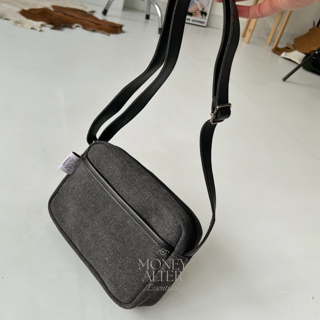 Money Alter - Mikku Bag / Tas Slempang Mini Kanvas dan Leather Bag