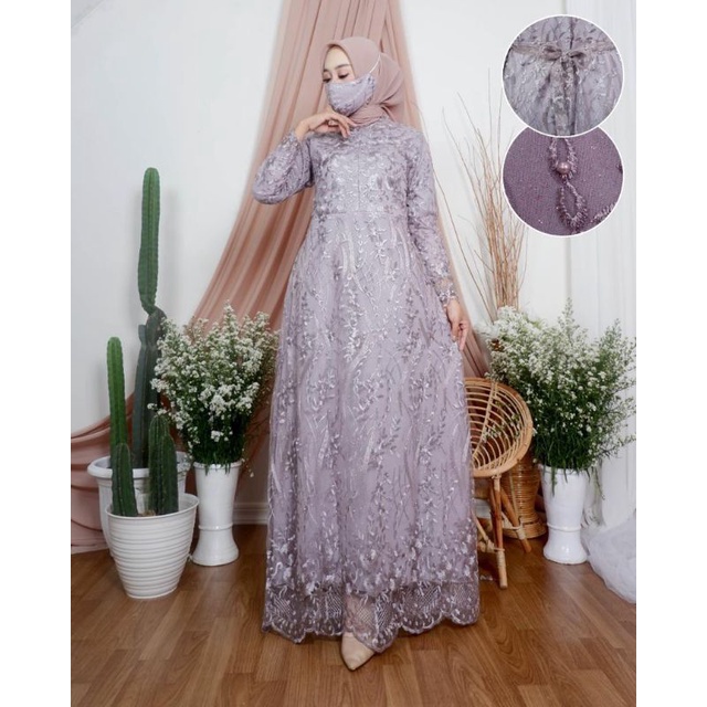 Real Pict Kebaya Gamis Viara Busui / Gamis Kebaya Pesta / Gamis Modern / Kebaya Kondangan / Gamis Bridesmaid