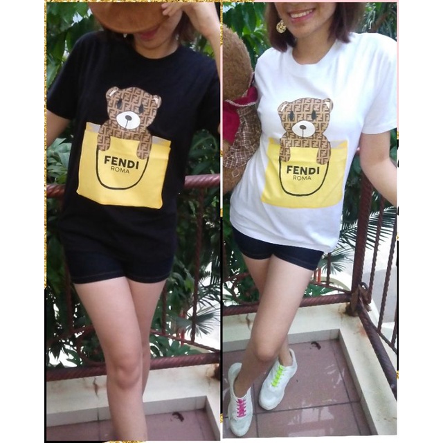 KAOS FENDI ROMA BERUANG (BISA CEWE & COWO)