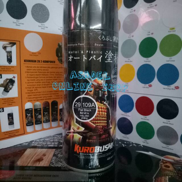 

Pilok cat semprot samurai paint 109A Flat black (hitam doff)