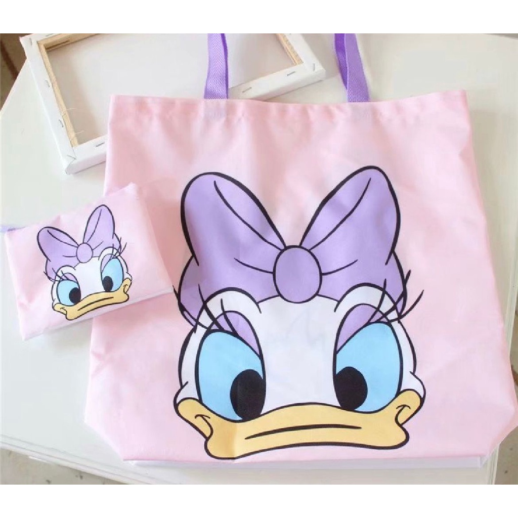 KANTONG BELANJA STITCH LOTSO WINNIE DONALD DAISY DUCK WINNIE THE POOH CHIP DALE ALIEN TAS TOTE SHOPPING BAG TAS LIPAT