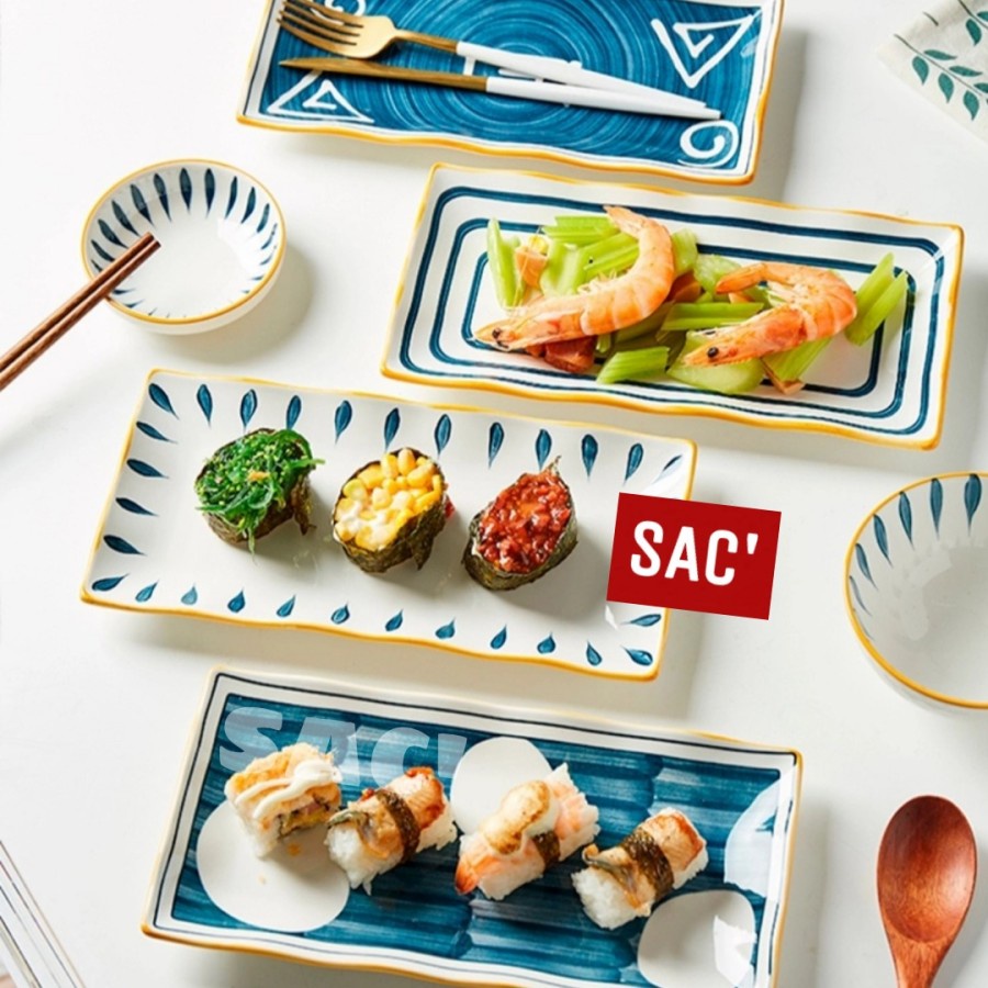 OKURU Japanese Style Dinner Plate Bowl Mangkuk Piring Makan Ala Jepang Mangkok Hampers Souvenir-2