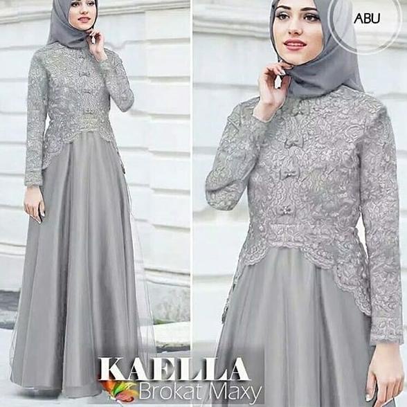 Koleksi Terbaru.. GAMIS MAXI KAELLA / BAJU KONDANGAN LEBARAN / GAMIS BROKAT TILE MEWAH REMAJA TERBAR