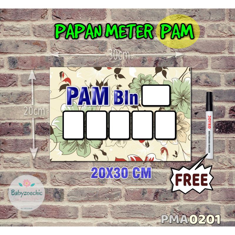 

Zoe Papan Meter Listrik PLN PAM motif Unik - Shabby 01