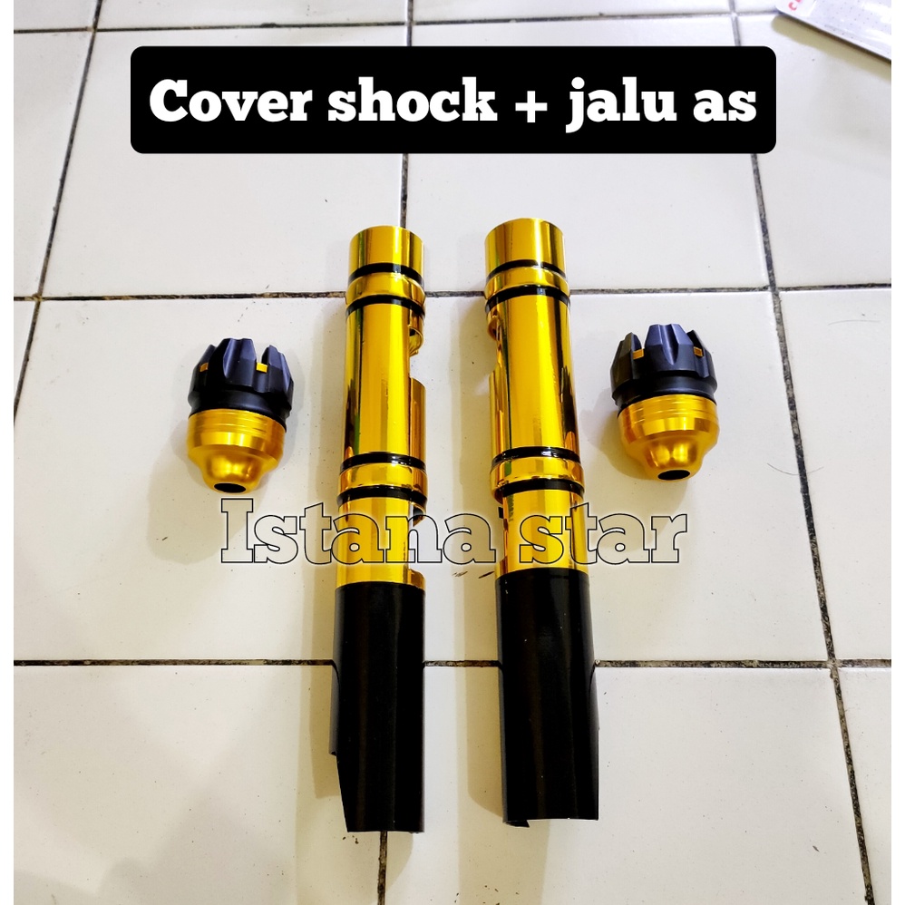 cover shock depan nmax old - nmax lama - nmax new - nmax 2020 - nmax 2021 - nmax 2022 Plus jalu as emas