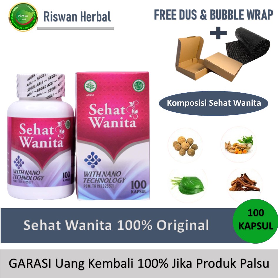 Sehat Wanita Asli 100% Original Isi 50 - 100 Kapsul Bpom With Nano Technology