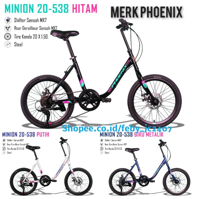 Phoenix Minion Sepeda Minion Phoenix 538 ukuran 20 inch