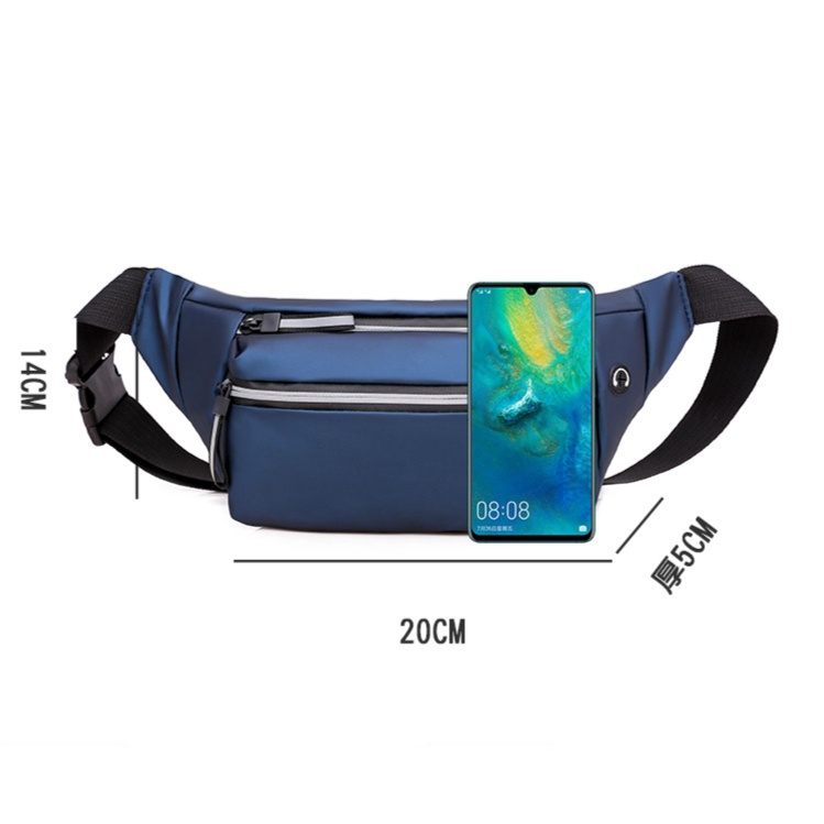 ( zwq ) Tas Pinggang Waistbag Import Pria Wanita, Tas Selempang Pinggang Bahan Waterproof Waistbag Tas Pria, Tas Wanita Import Pinggang Selempang TP004