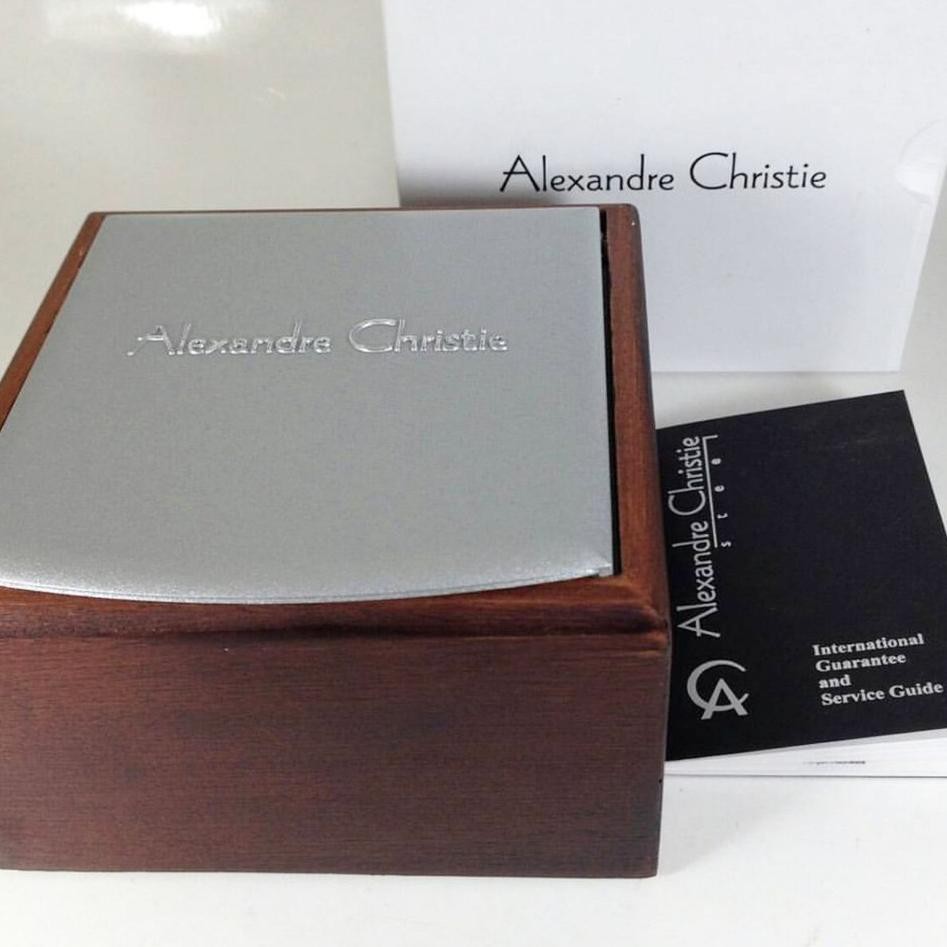 Keluaran Terbaru - Alexandre Christie Original AC8637 Jam Tangan Wanita Stainless Steel Hitam Rosego