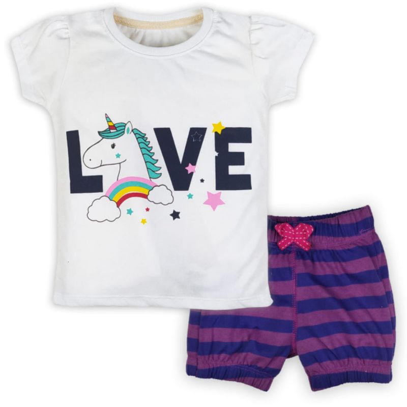 Baju set anak perempuan bahan katun./baju setelan anak perempuan/baju anak perempuan