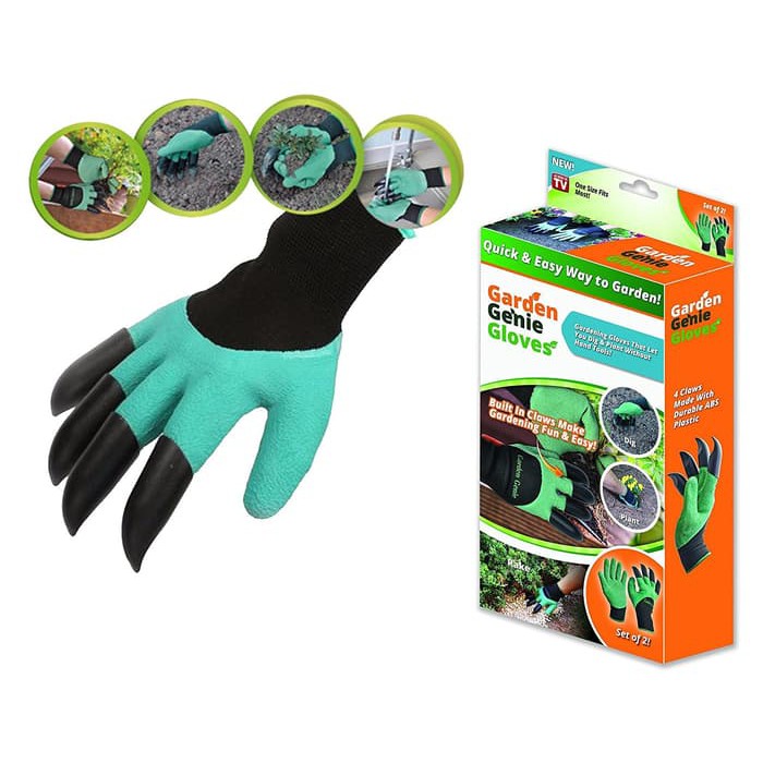 Garden Genie Gloves Sarung Tangan Yang Dirancang Khusus Untuk Berkebun Tanaman Bahan Karet Tahan Air