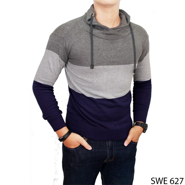 Sweater Pria Rajut Rajut Kombinasi – SWE 627