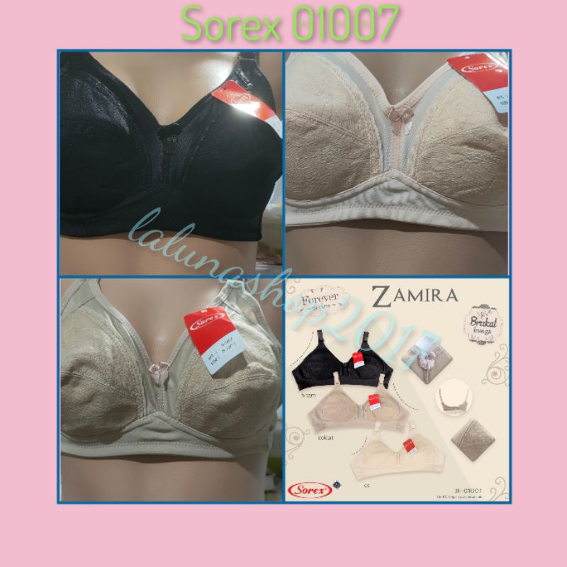 sorex bra 01007 bruklat (36-40) Zamira cup B tanpa kawat ,tanpa busa