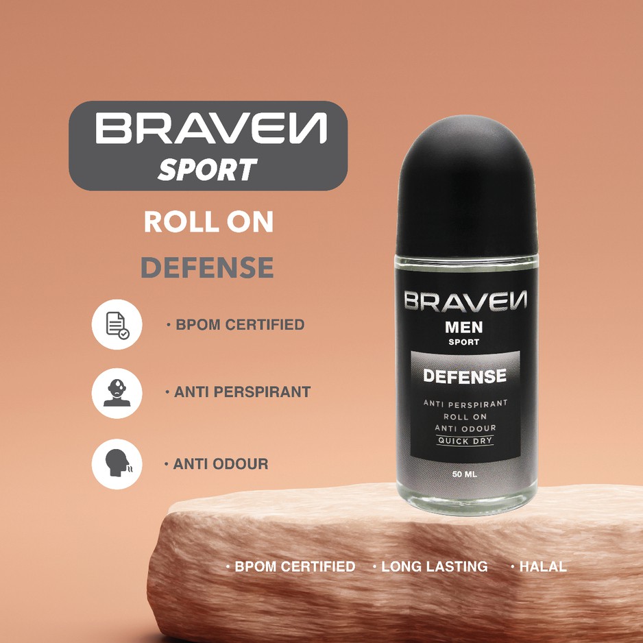 RADYSA - Braven Deodorant Roll On Pria / Braven Men Sport 50ml