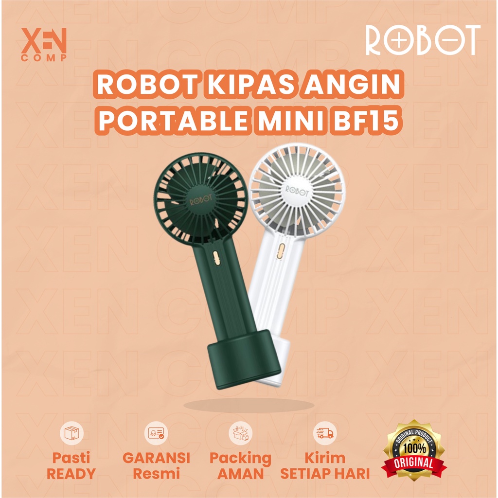 Kipas Robot RT-BF15 USB Mini Portable Kipas Angin Genggam 1200mah