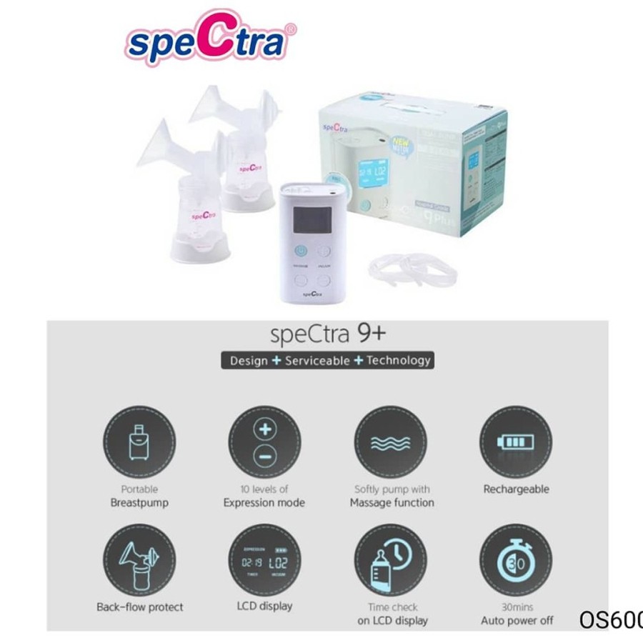 Breast Pump Spectra 9 plus 9+ Pompa Asi original New Motor 2019 garansi resmi indonesia