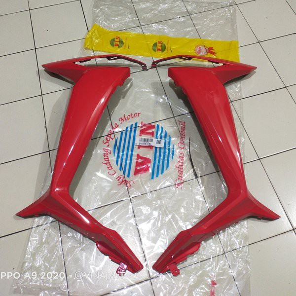 sayap tebeng kap samping Supra x 125 fi injeksi k41 merah set kanan kiri non ori