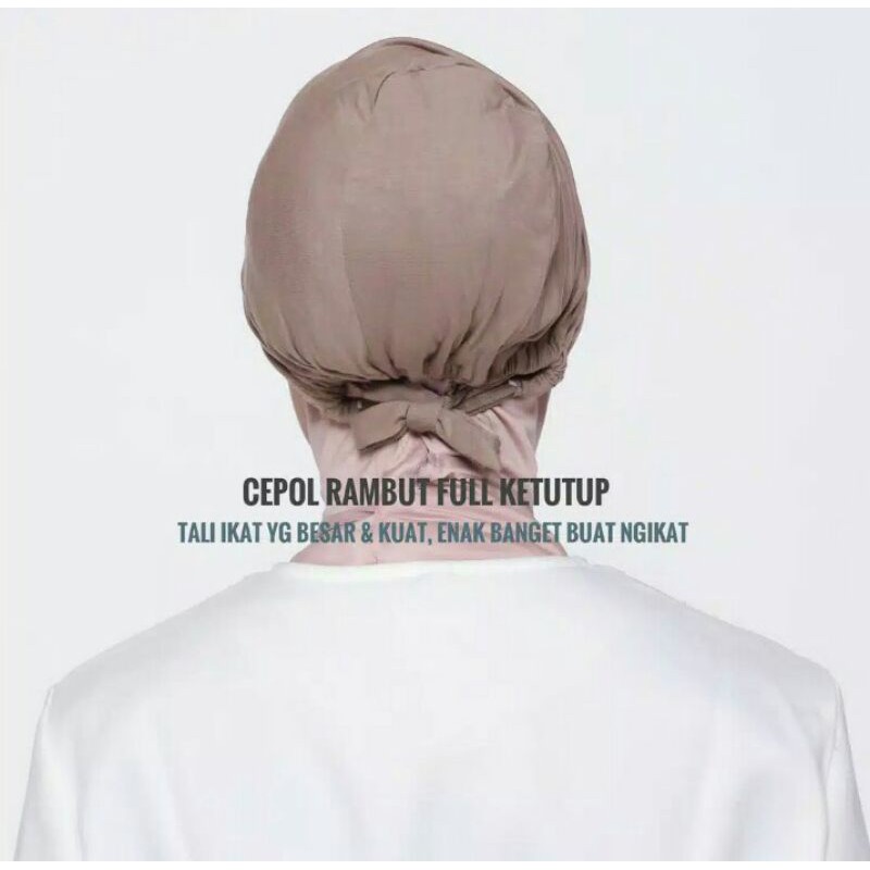 Inner kerudung jersey premium full dengan tali / Ciput cepol