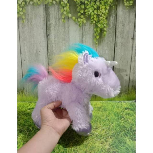 Boneka kuda unicorn ungu