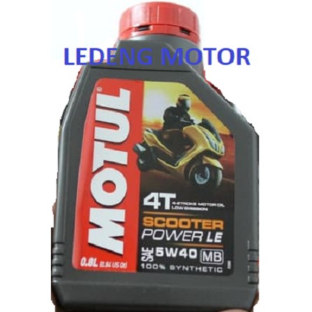 Motul Scooter Power LE 0.8L 5w40 Oli Motor Matic Oil Synthetic 800ml