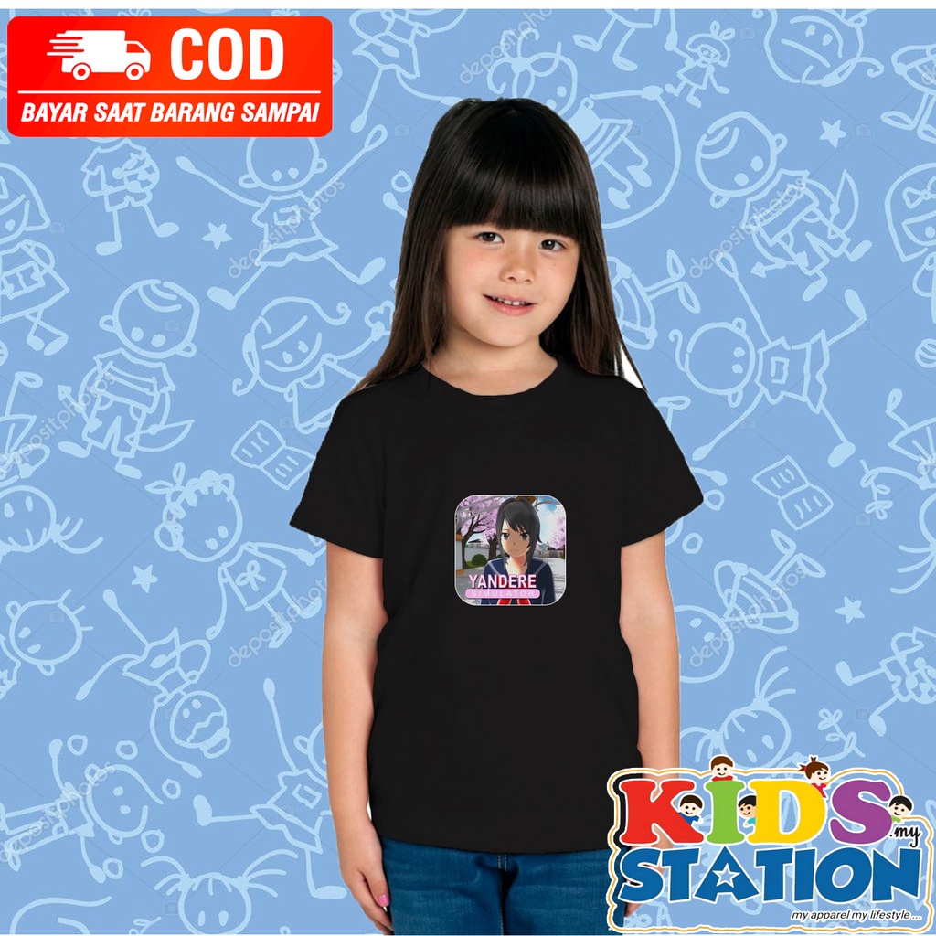 KAOS ANAK SAKURA YANDERE SCHOOL SIMULATOR A1 BAJU TSHIRT KAOS ANAK