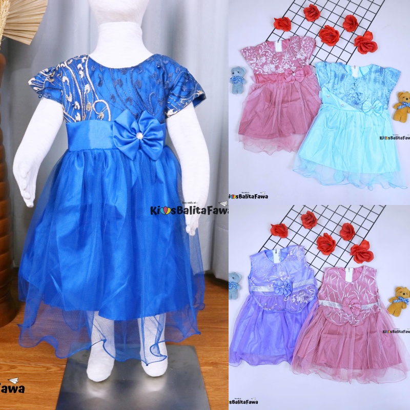 Gaun Bella Uk 2-3 tahun / Dress  Branded Import Balita Perempuan Murah Baju Anak Cewek Gaun Pesta