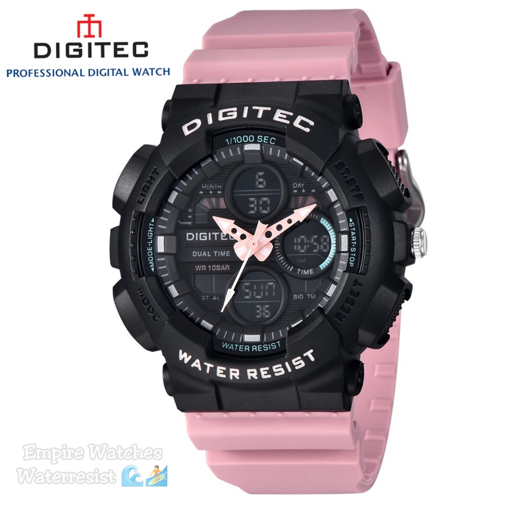 Jam Tangan Digitec DA3033T DG3033T 3033 Pria Cowok Wanita Cewek Analog Digital Strap Rubber Kualitas Original Waterproof