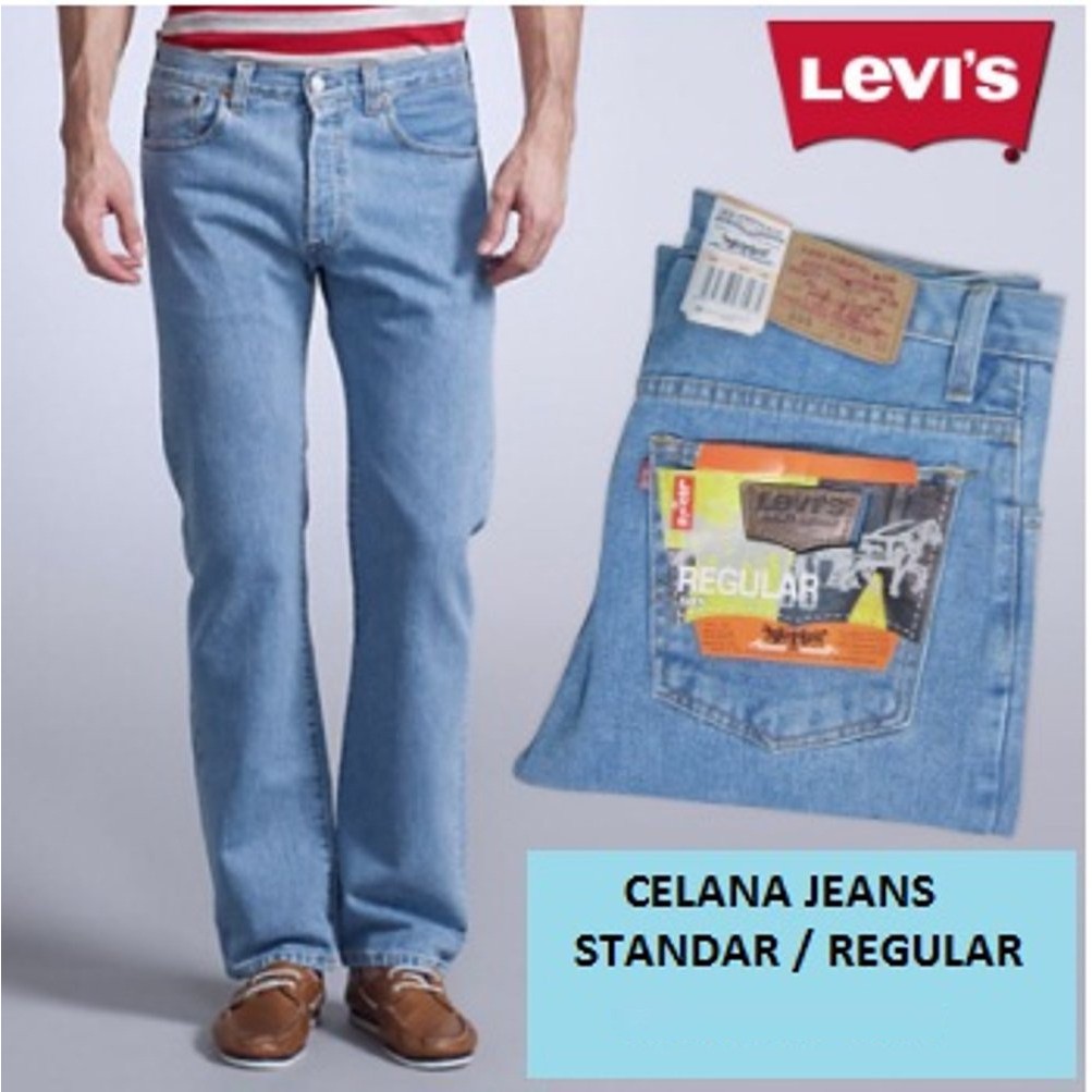 Delaux Store Celana Jeans Panjang Pria Reguler / Celana Lepis Standar Laki-Laki Ukuran 28-38 Premium