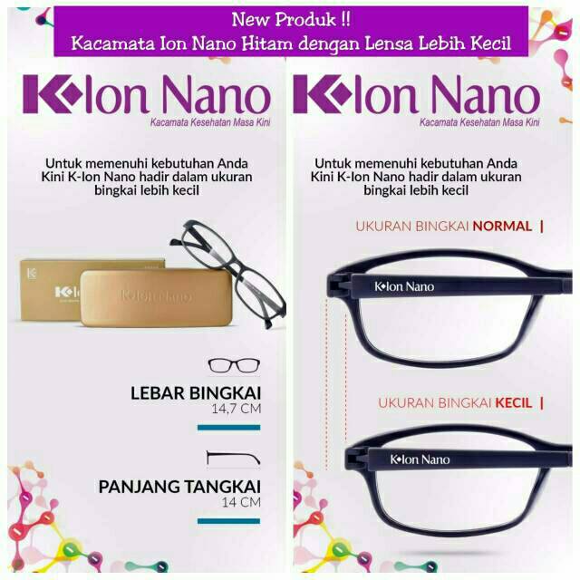  K  ION  NANO BLACK SMALL KACAMATA  ION  NANO HITAM  KECIL 