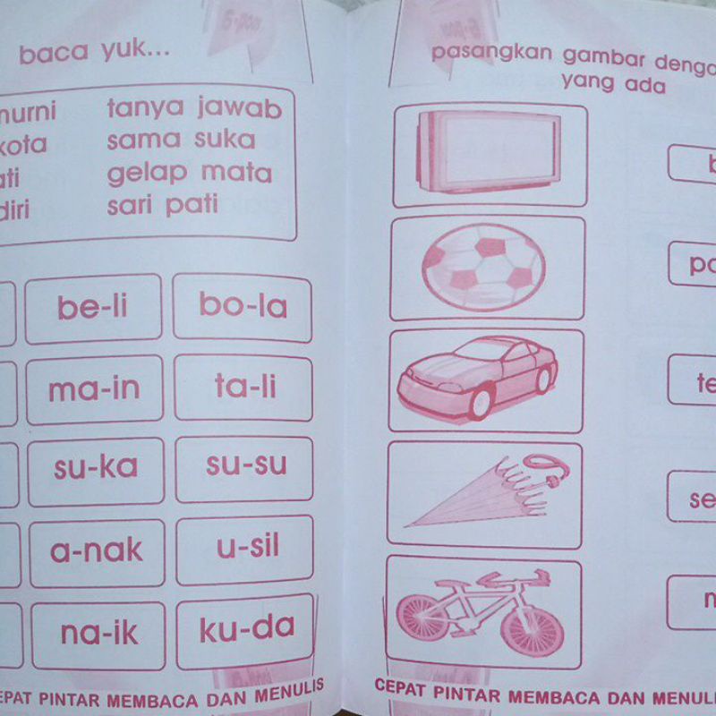 Buku Cepat Pintar Membaca &amp; Menulis Metode Aktif Cepat Tepat Cermat