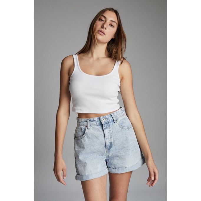 Cotton On - Celana Jeans Wanita - High Mom Denim Short