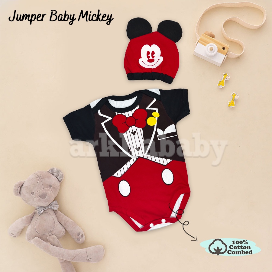 BAJU BAYI JUMPER BAYI MOTIF MICY/KOSTUM BAYI/BAJU BAYI KARAKTER/JUMPSUT BABY