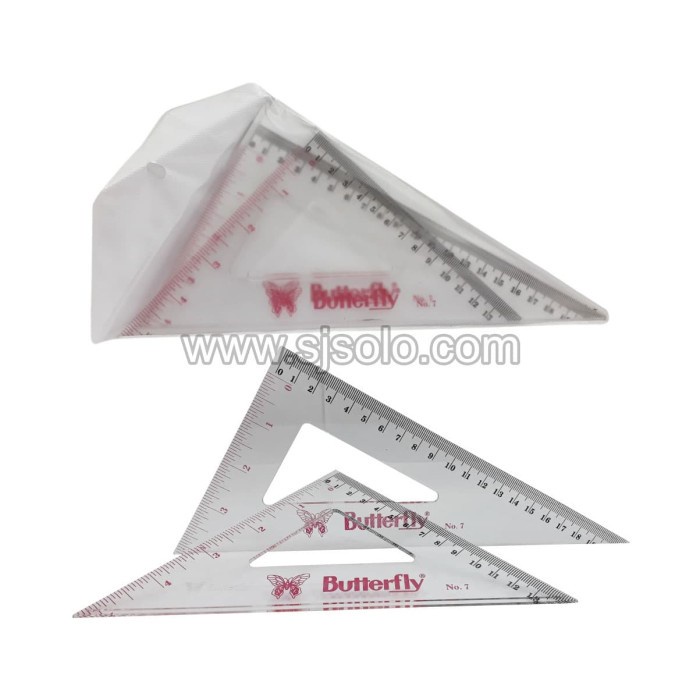 

PENGGARIS Segitiga BUTTERFLY No 7 - 15 cm dan 20 cm