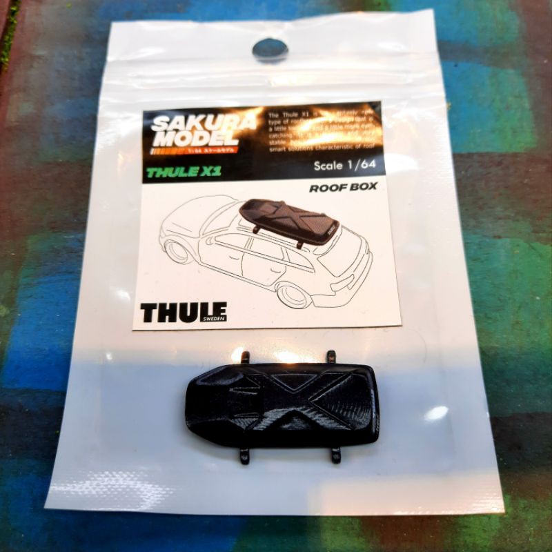 1/64 aksesoris roof box thule 3,5cm hitam sakura model