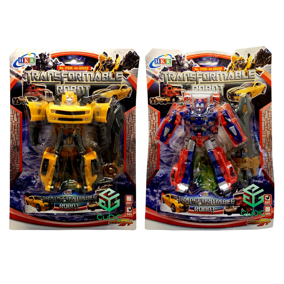 mainan bumblebee and optimus prime