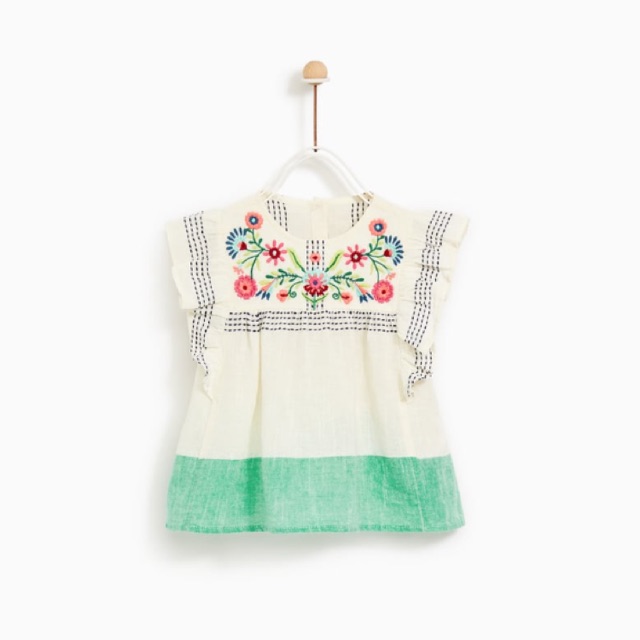 ZARA - Embroidered Blouse