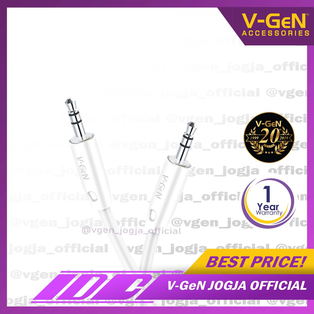 KABEL AUX V-GeN CA1-03 Audi Cable 3.5mm Male to Male 1 Meter