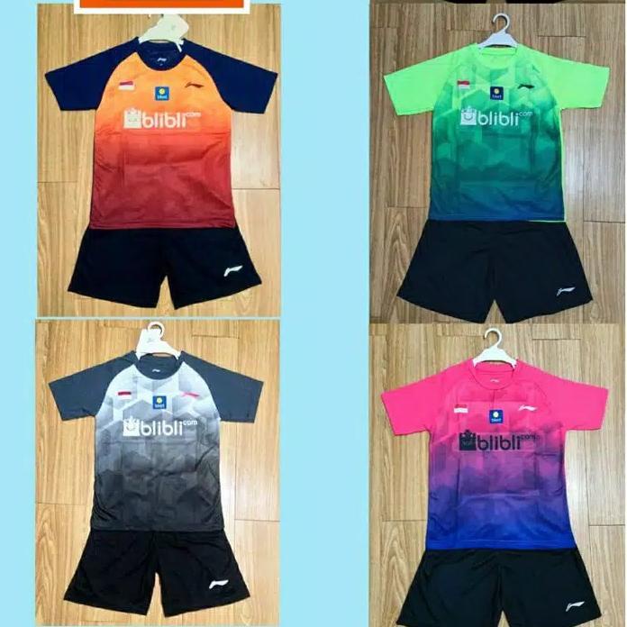 Setelan baju badminton anak laki-laki STL150