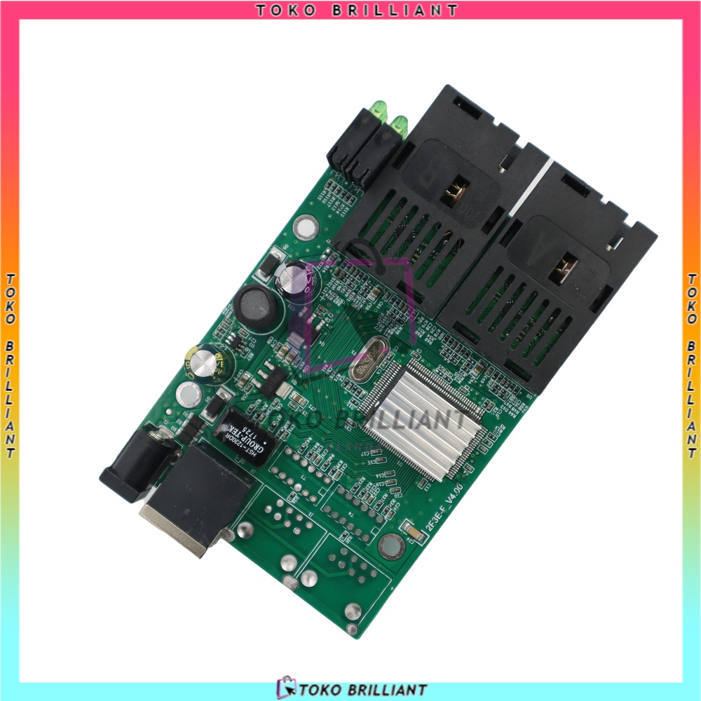 [Support POE] 2FO 1ETH / 2F1E PCB ONLY / + ADAPTOR 12V2A [BISA BAYAR DITEMPAT] Media converter AIRPO