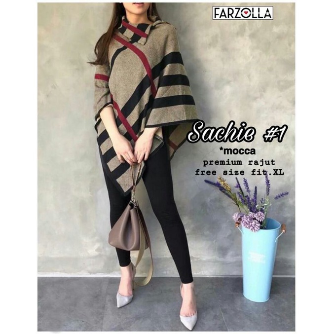 SACHIE CARDY PONCO // RAJUT PONCO // RAJUT CARDI SEGITIGA