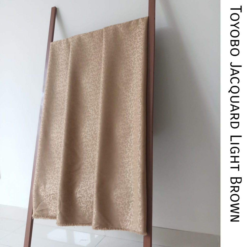 Kain Meteran Katun Toyobo Jacquard Light Brown (0.5M)