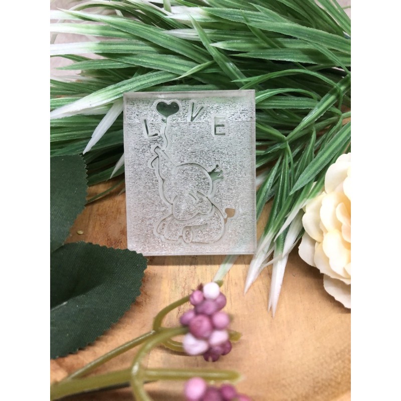 

Soap Stamp Acrylic Elephant Love / Stempel Sabun Acrylic Motif Elephant Love