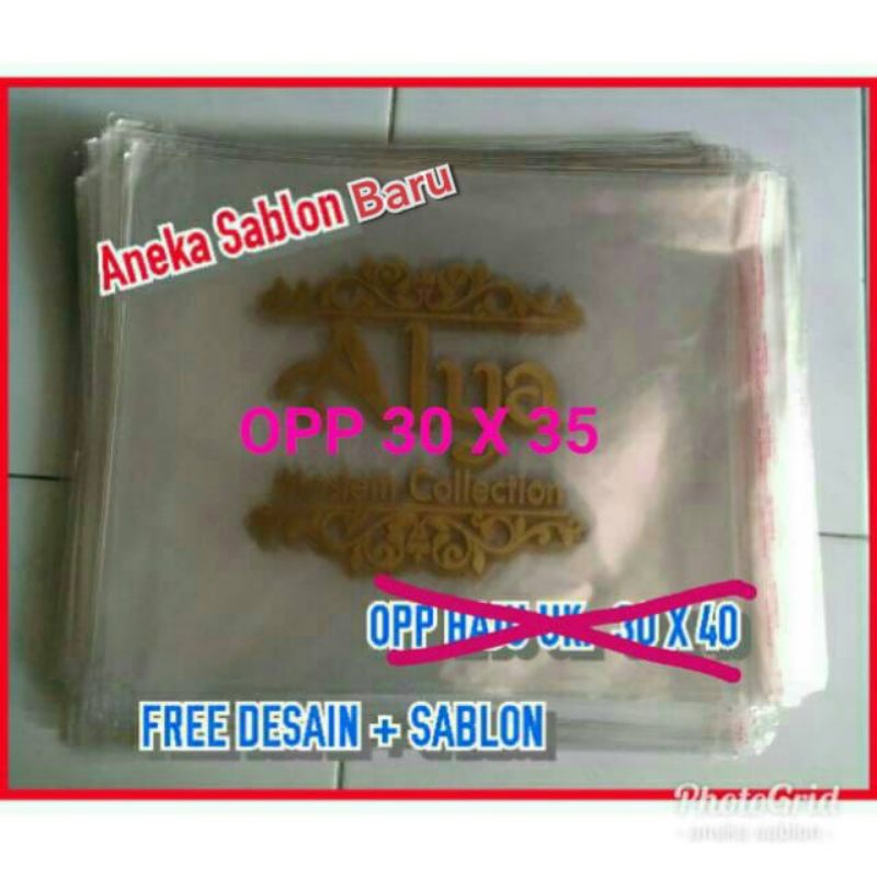 

[100pcs] Plastik OPP BAJU Ukuran 30x35, + SABLON 1 WARNA