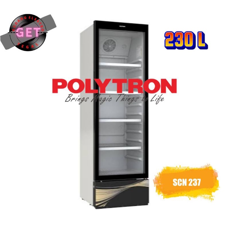 SHOWCASE POLYTRON 5 RAK 230 Liter ~ SCN 287 [QUICK QOOLING] DISPLAY COOLER (TEGAL)