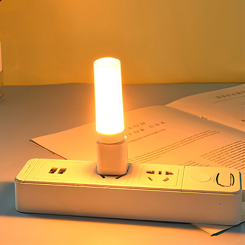 Lampu Malam LED USB Portable Bentuk Lilin Dengan Power Charging Plug Untuk Camping