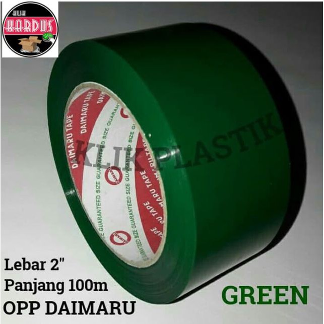 

ISOLASI HIJAU 100M/SELOTIP/LAKBAN DAIMARU/OPP/TAPE/LAKBAN POLOS