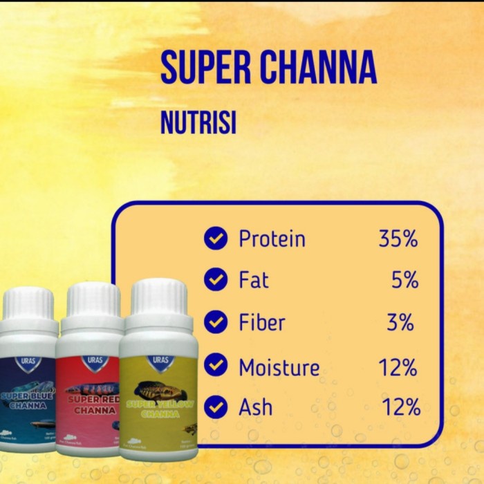 URAS - Pelet Super Channa Formula Spesial Untuk Warna