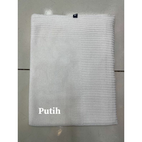 PASHMINA RAJUT GLITER / PASHMINA RAJUT PENGANTIN / PASHMINA PREMIUM-Putih