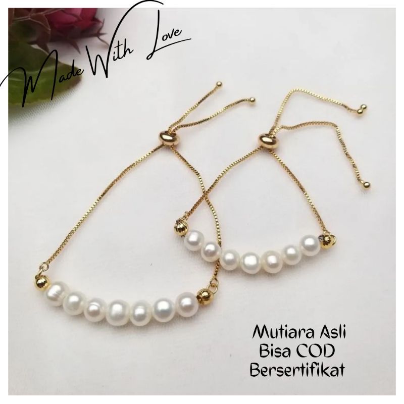Gelang Couple | Gelang Pasangan Ibu dan Anak | Gelang Mutiara Serut